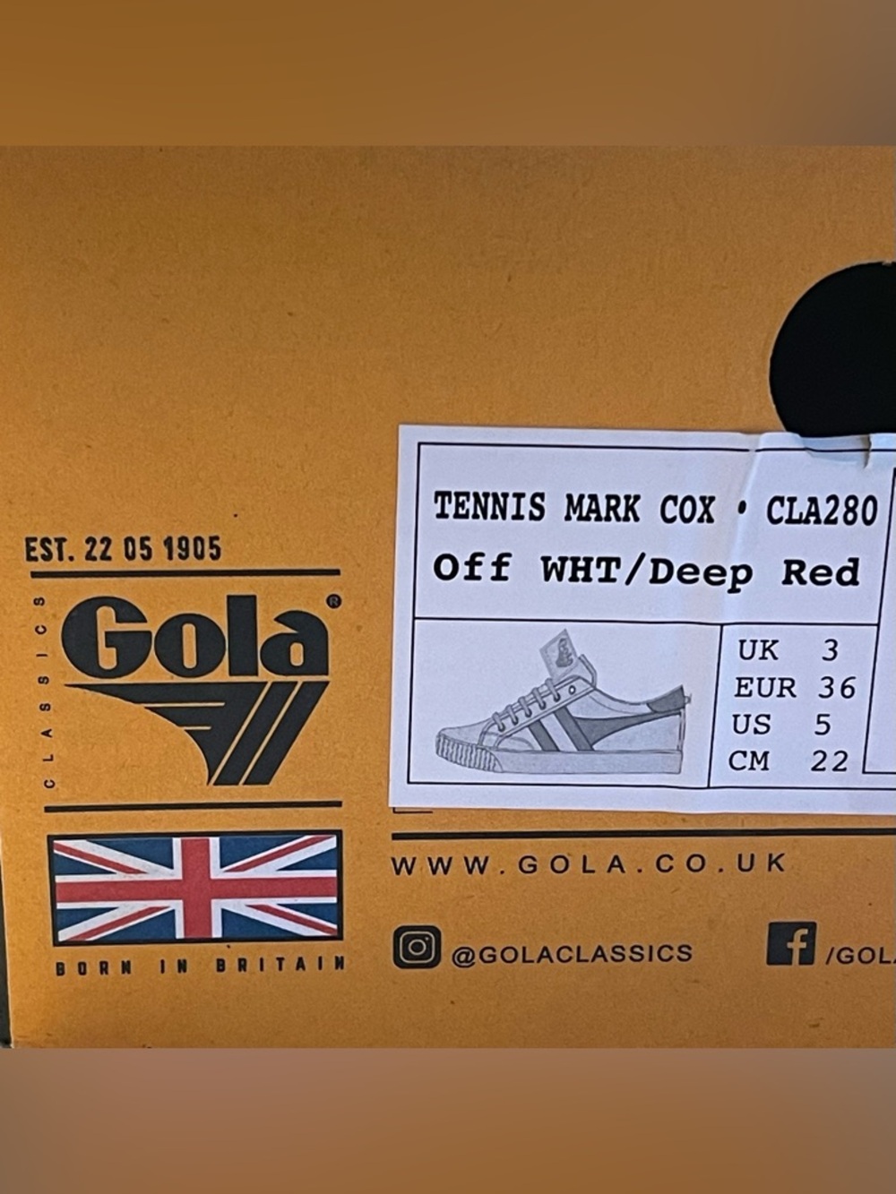 NIB GOLA VEGAN CLASSICS WOMENS TENNIS MARK COX SNEAKERS SIZE 5 - Picture 12 of 12
